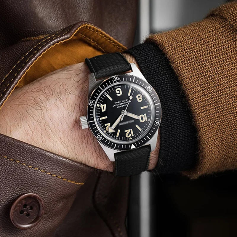 Polar Tropic-Style Perforated Rubber Band — Black strap shown on wrist