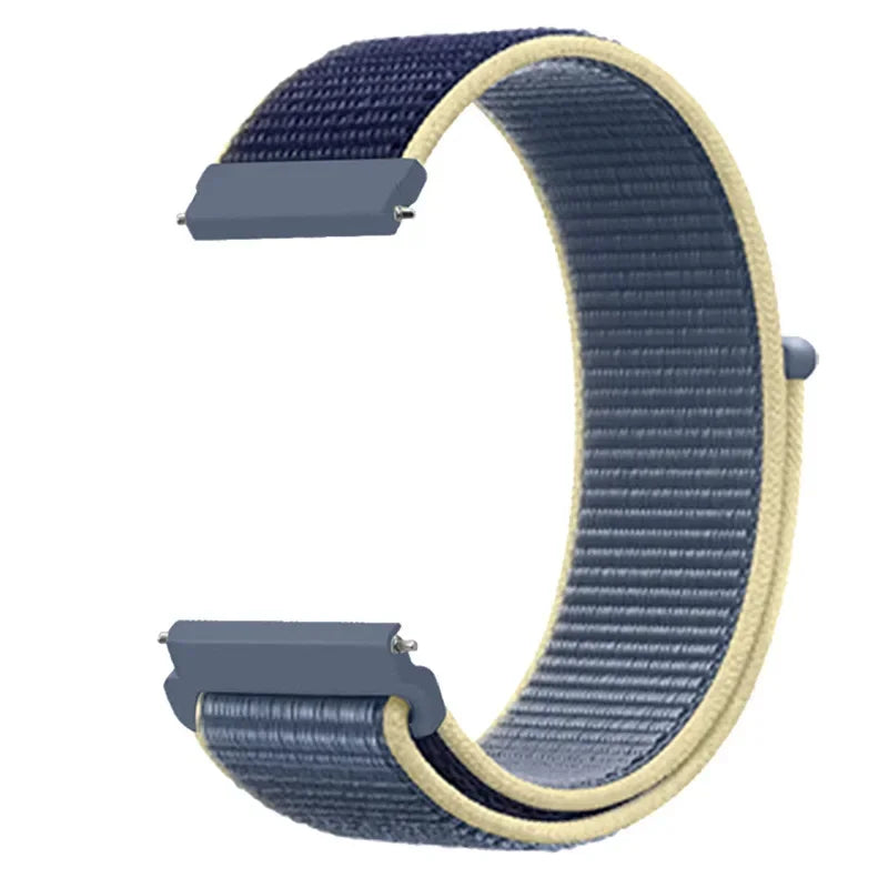 COROS Adjustable Nylon Loop Watch Band in Colors & Camo - Navy / Cream