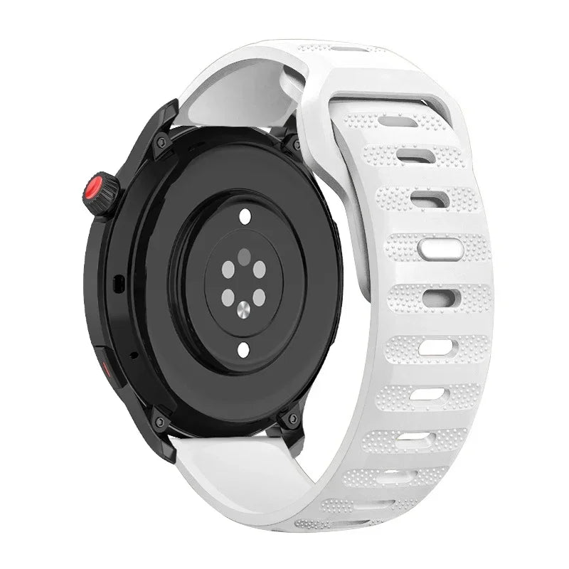 Textured Pin-and-Tuck Silicone Band for Motorola Moto — White