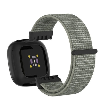 Sage Gray Fitbit Versa 4, Versa 3, Sense 2 and Sense Nylon Sport Loop Band