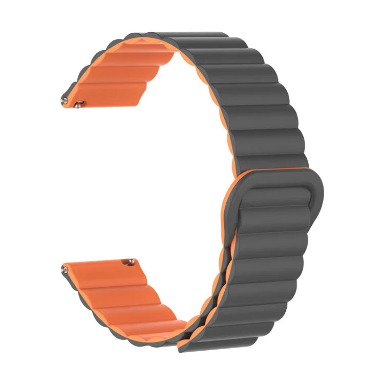 Polar Ribbed Magnetic Silicone Loop Band – Gray / Orange