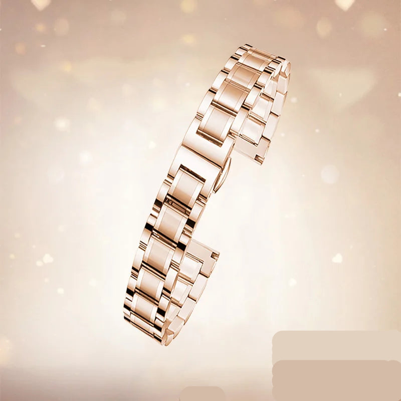 Garmin Lily 2 Women's Stainless Steel Bracelet in Rose Gold, classic link style