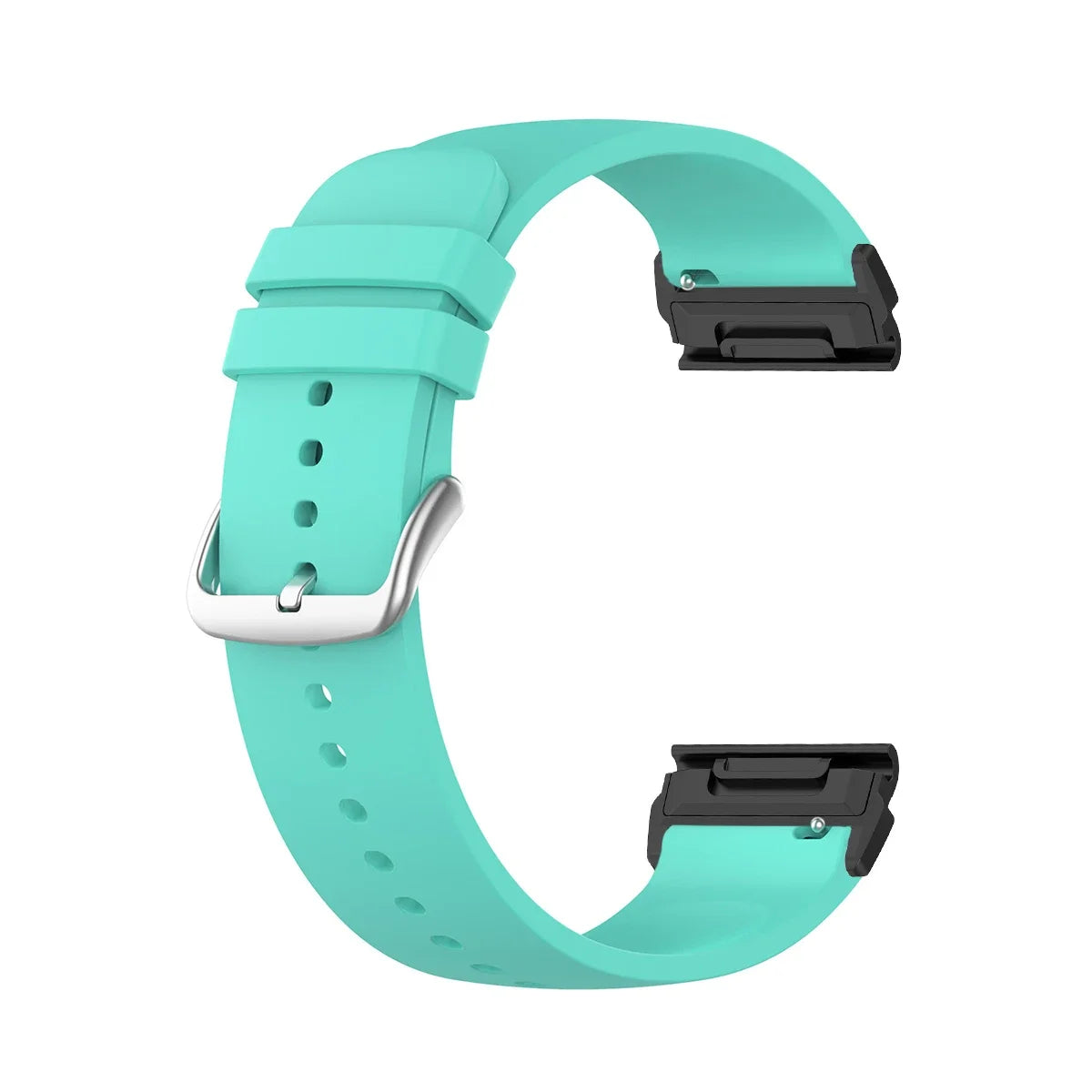 Garmin QuickFit Smooth Silicone Buckle Band in Mint / Black