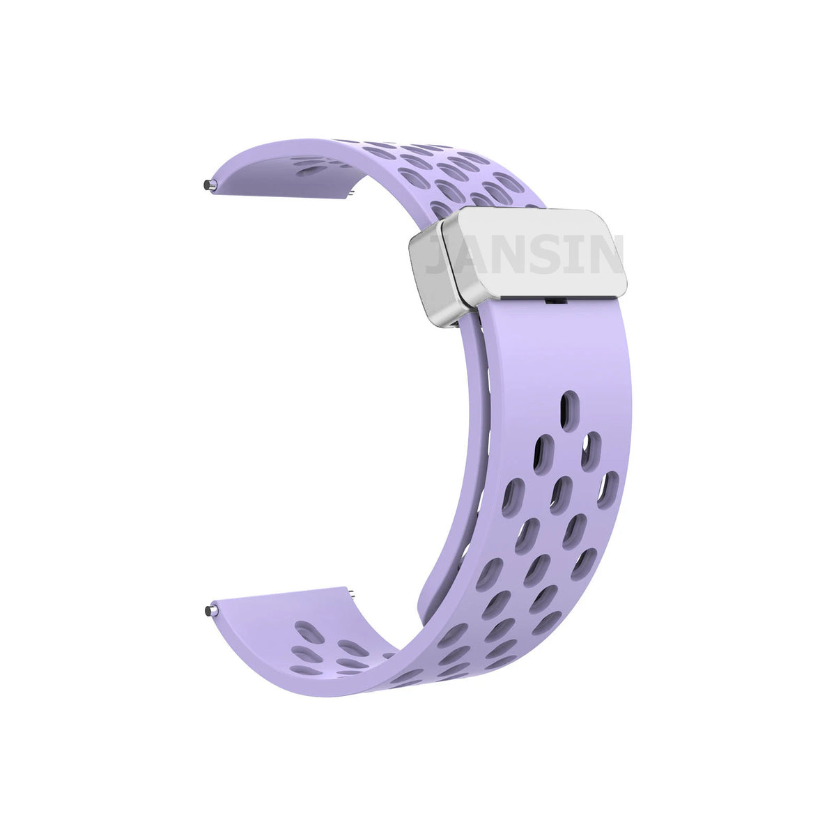 Polar Perforated Silicone Band with Magnetic Clasp — Lavender / Silver Clasp