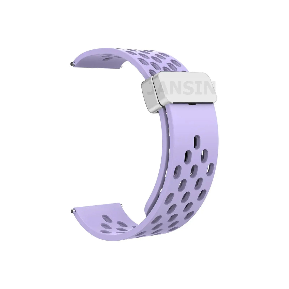 Amazfit Perforated Silicone Band with Magnetic Clasp - Lavender / Silver Clasp