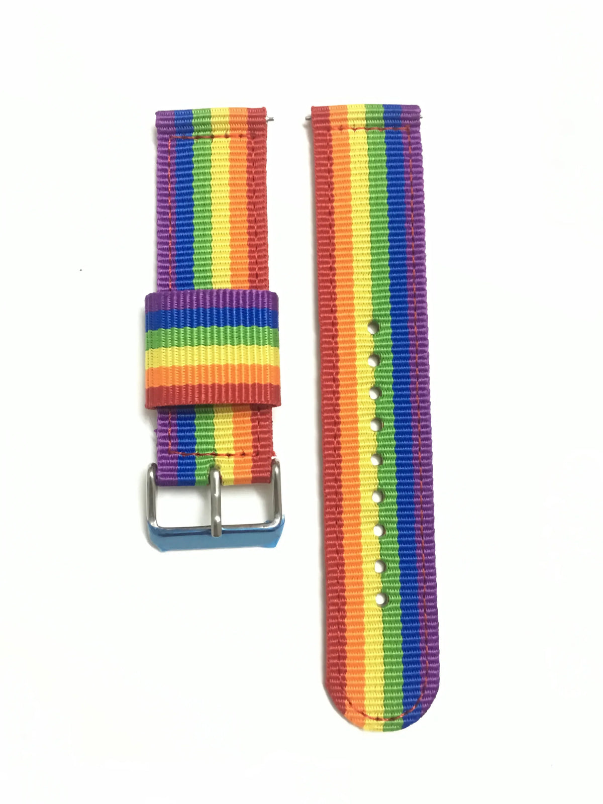Rainbow Garmin 20/22mm Quick Release Striped Canvas Nylon Band