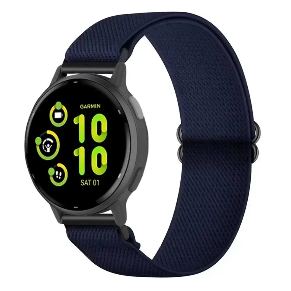 Navy blue nylon loop on watch — BandsCo Straps