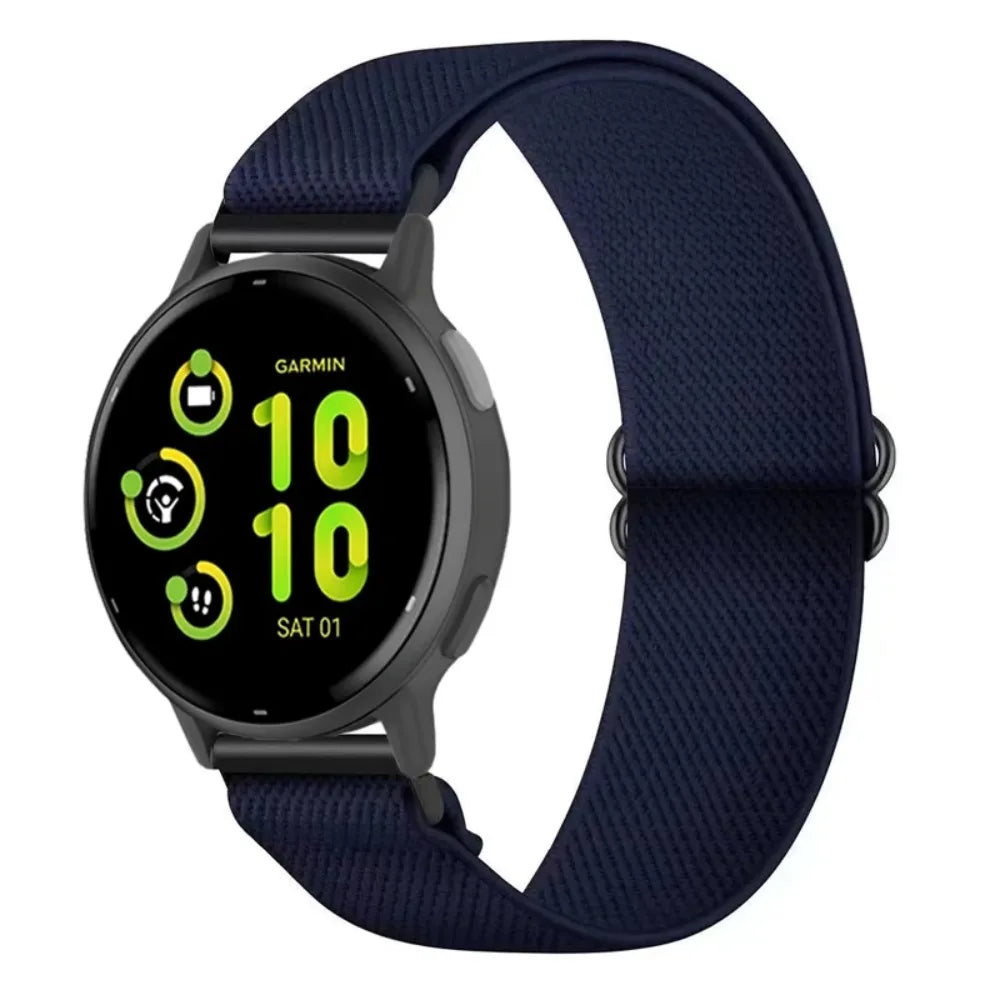 OnePlus Smartwatch Nylon Loop Band - Breathable Sport Strap Replacement with a dark nylon strap.