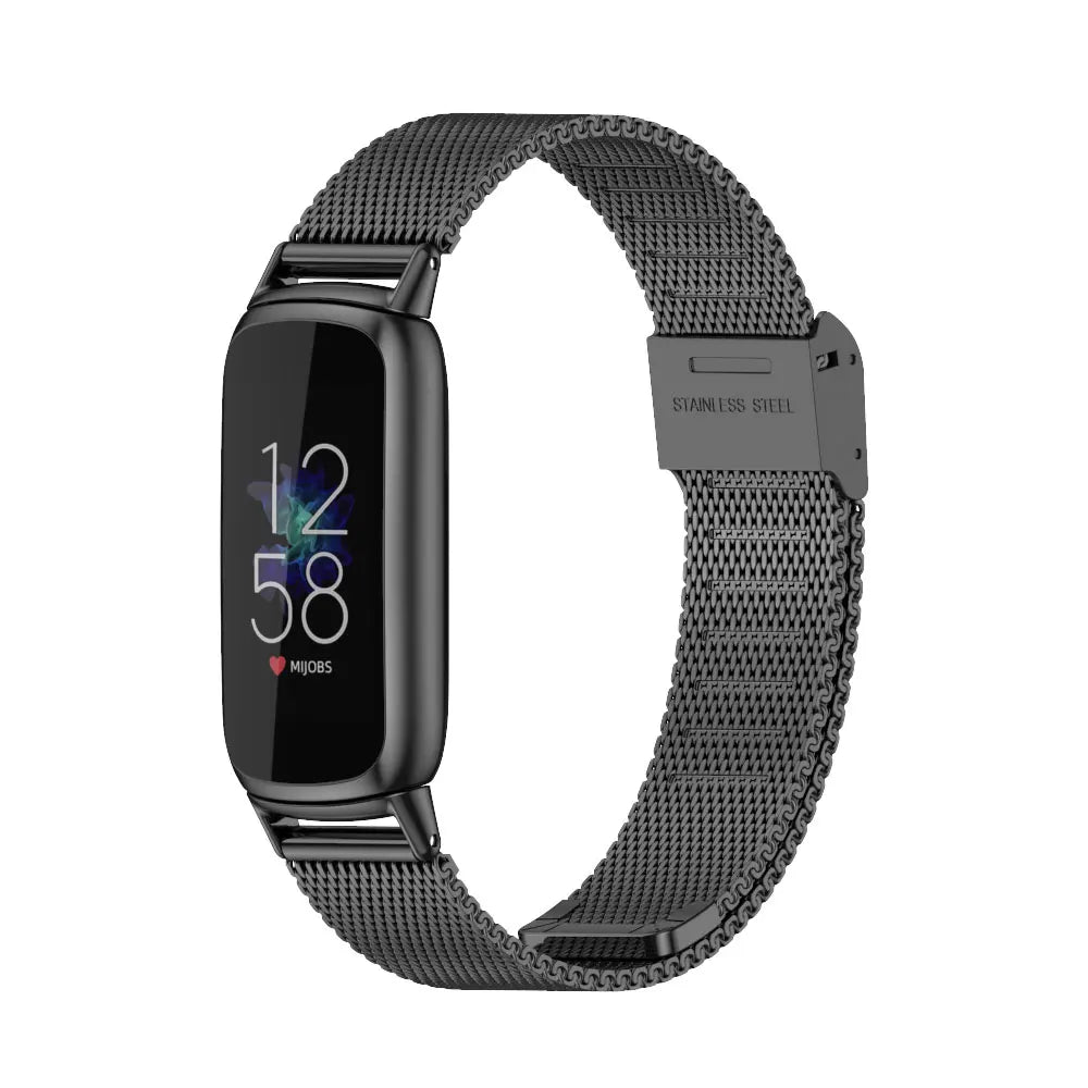 Black Mesh Fitbit Luxe Mesh or Perforated Sport Band