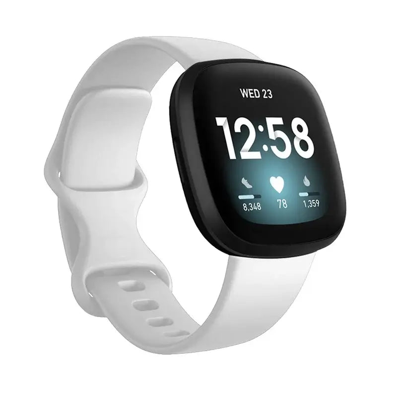 Fitbit Versa & Sense Silicone Double-Loop Band - White
