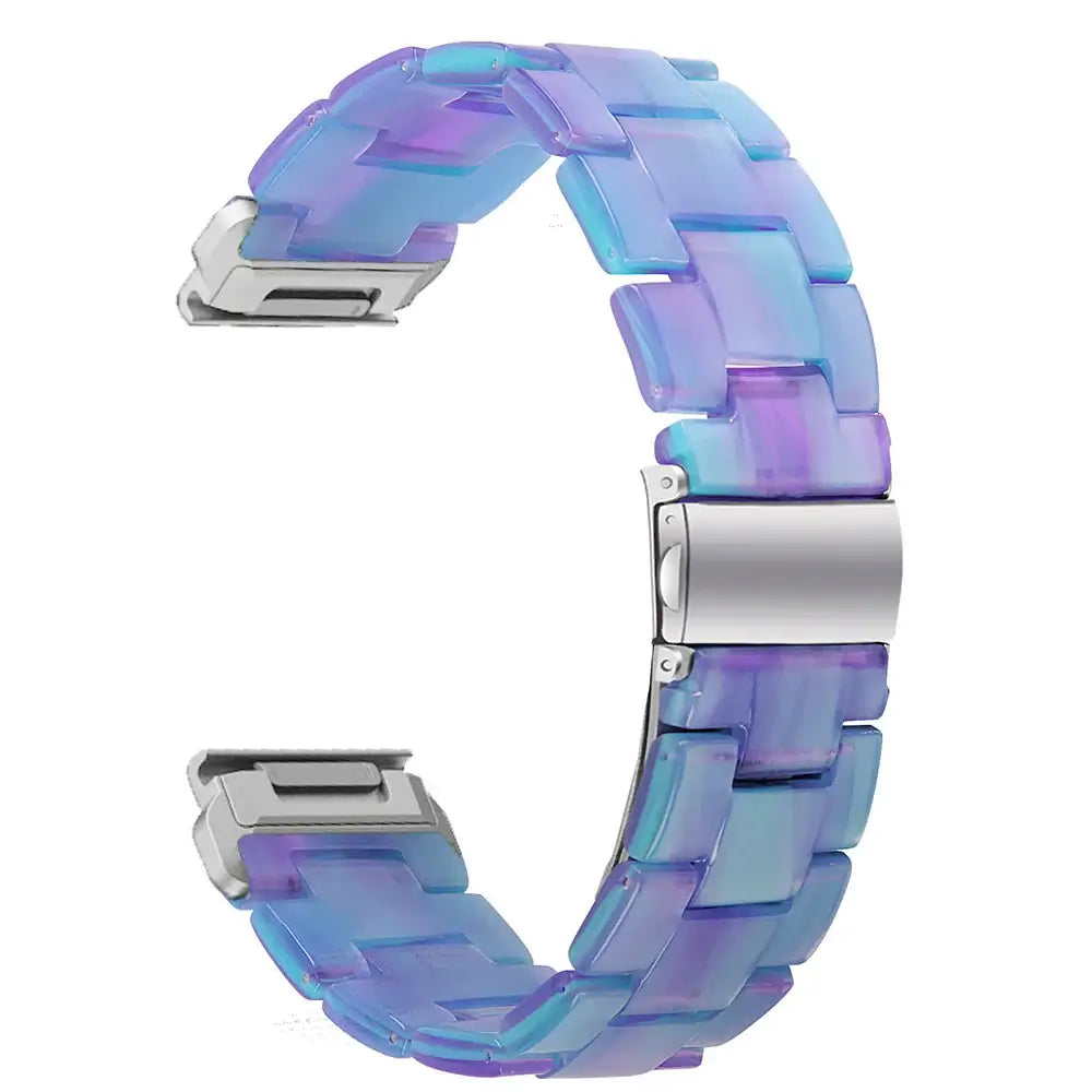 Garmin QuickFit Resin Bracelet Band in Blue / Purple Marble