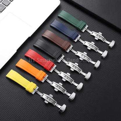 Garmin Silicone Butterfly Clasp Band in all colors with butterfly clasps