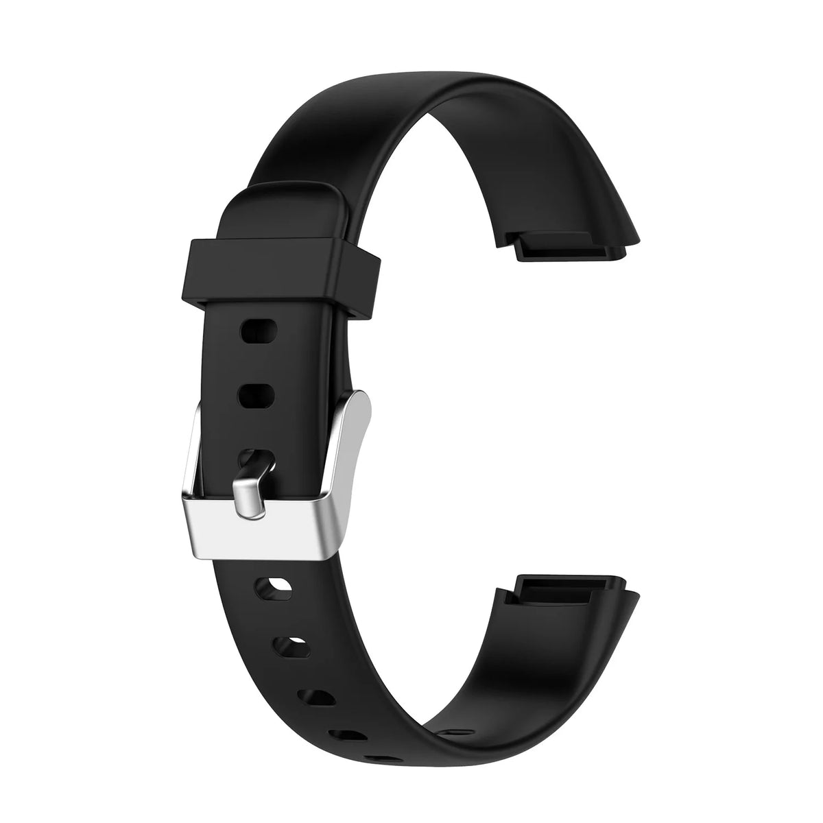 Fitbit Luxe Bands - Solid Silicone, Perforated & Metal - Solid Silicone - Black