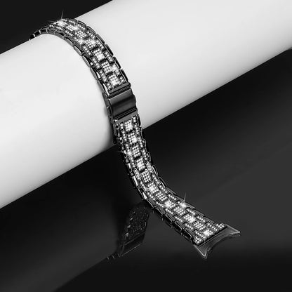Black Google Pixel Watch 5, 4 and 3 41mm Crystal Link Bracelet Band