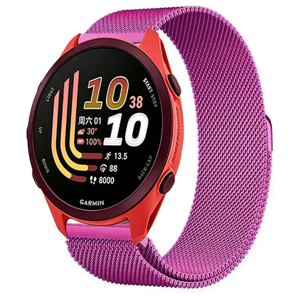 Purple Garmin 20/22mm Quick Release Magnetic Milanese Band