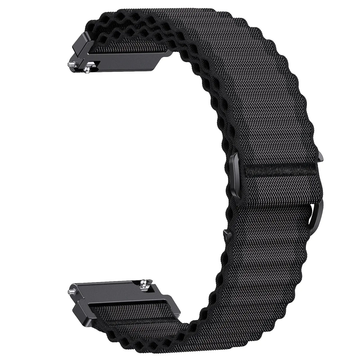 Amazfit Ocean-Style Ribbed Nylon Loop Band — Black