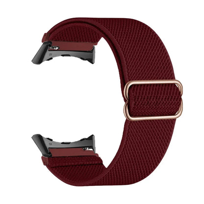 Wine Red Google Pixel Watch 5, 4 and 3 41mm Elastic Nylon Band, 31 Patterns
