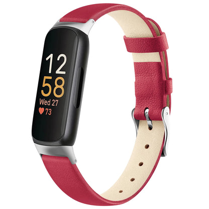 Red Fitbit Inspire 3, Inspire 2 and Ace 3 Leather Band, Floral and Solid