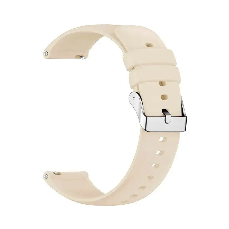Amazfit Smooth Silicone Watch Band with Pin Buckle - Starlight - Silver Buckle