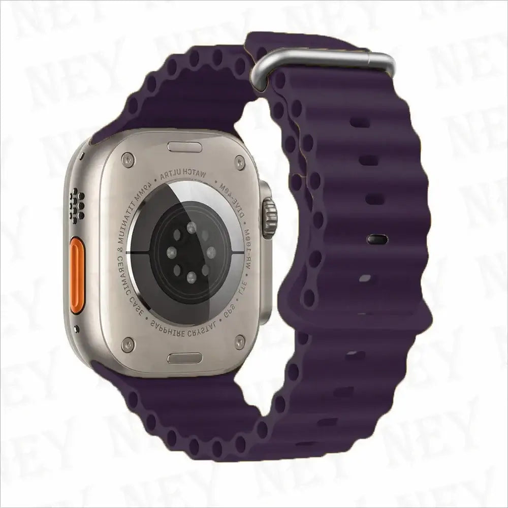 Plum tubular silicone Apple Watch band