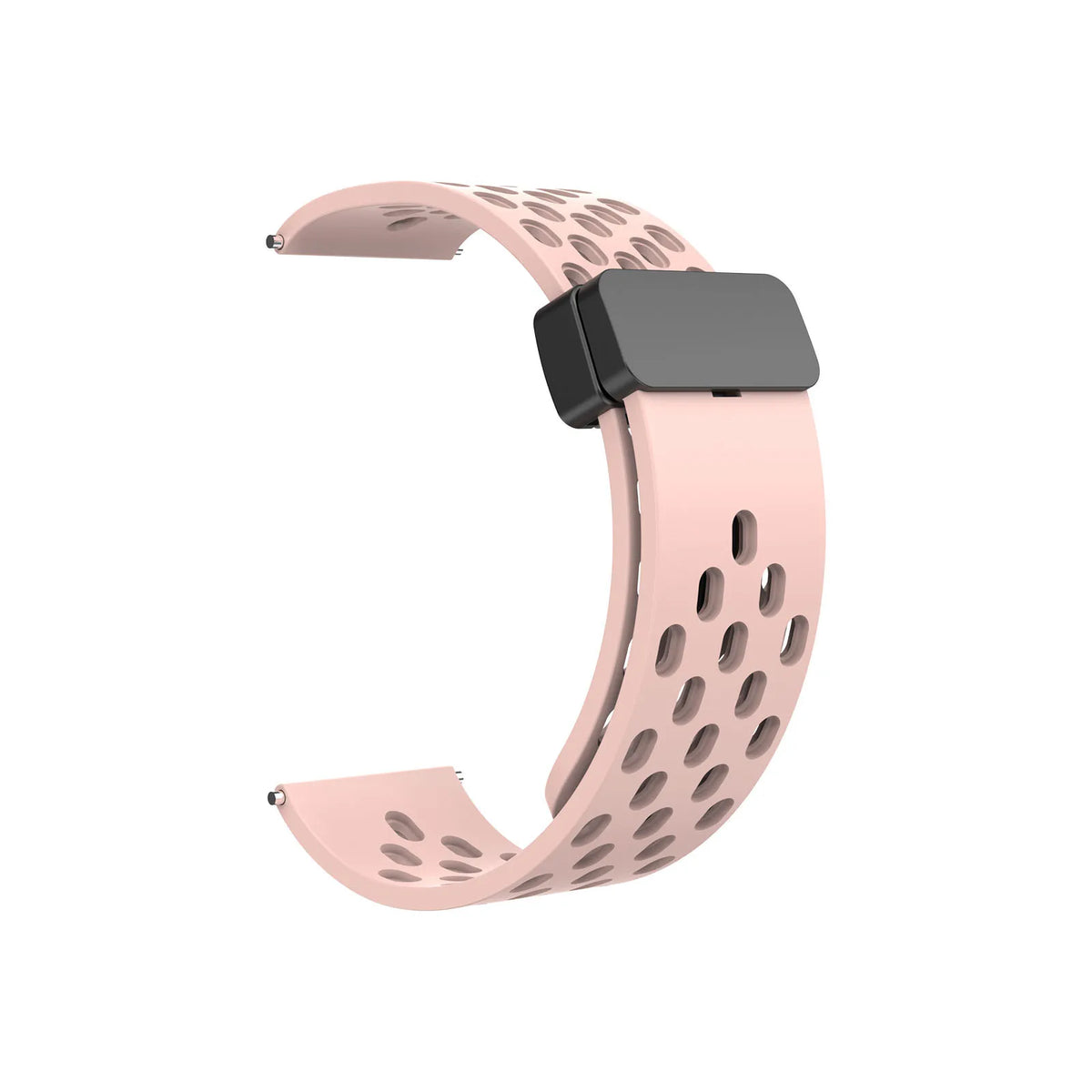 Polar Perforated Silicone Band with Magnetic Clasp — Pink / Black Clasp