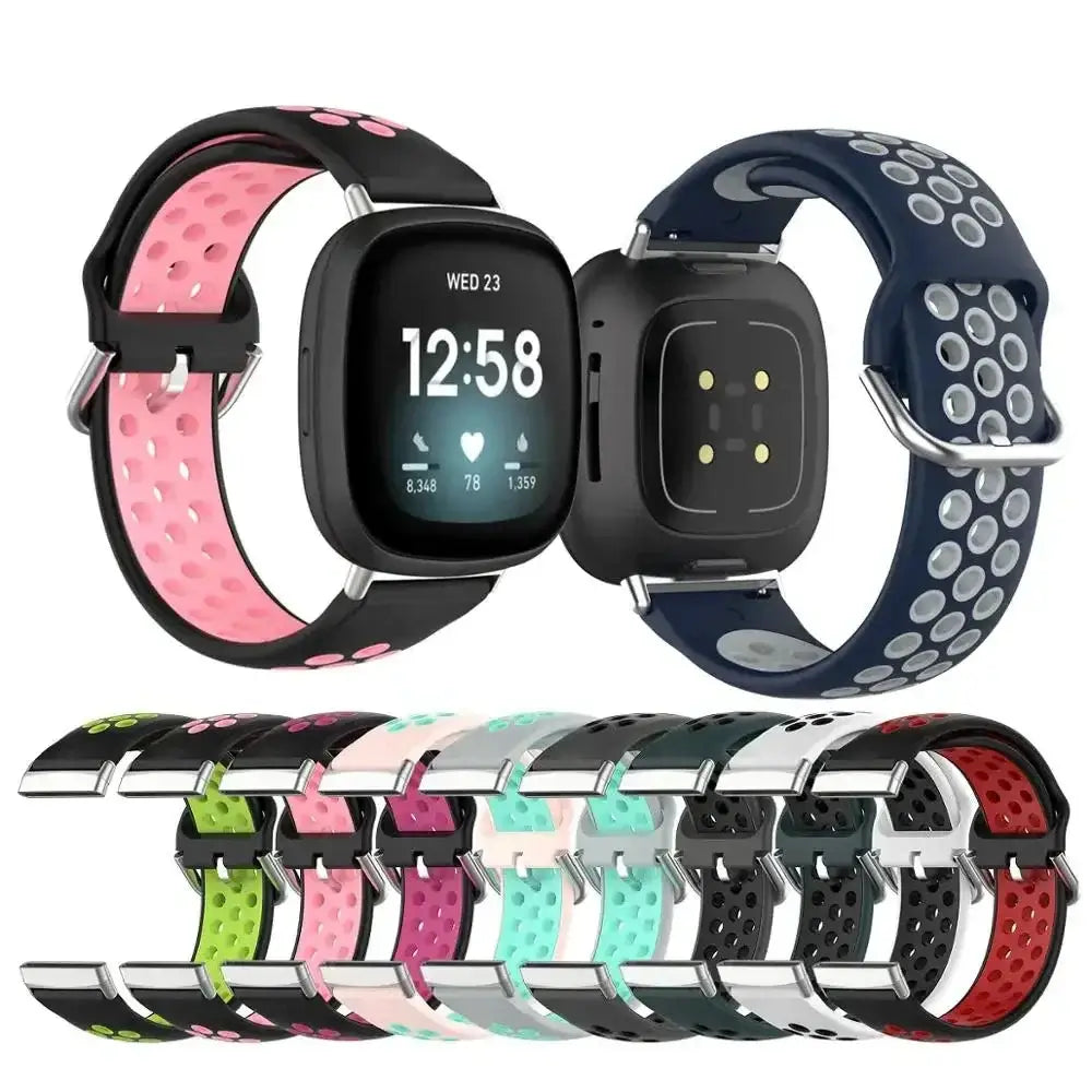 Fitbit Versa 3/4 & Sense 1/2 Two-Tone Perforated Band - Perforated band color options