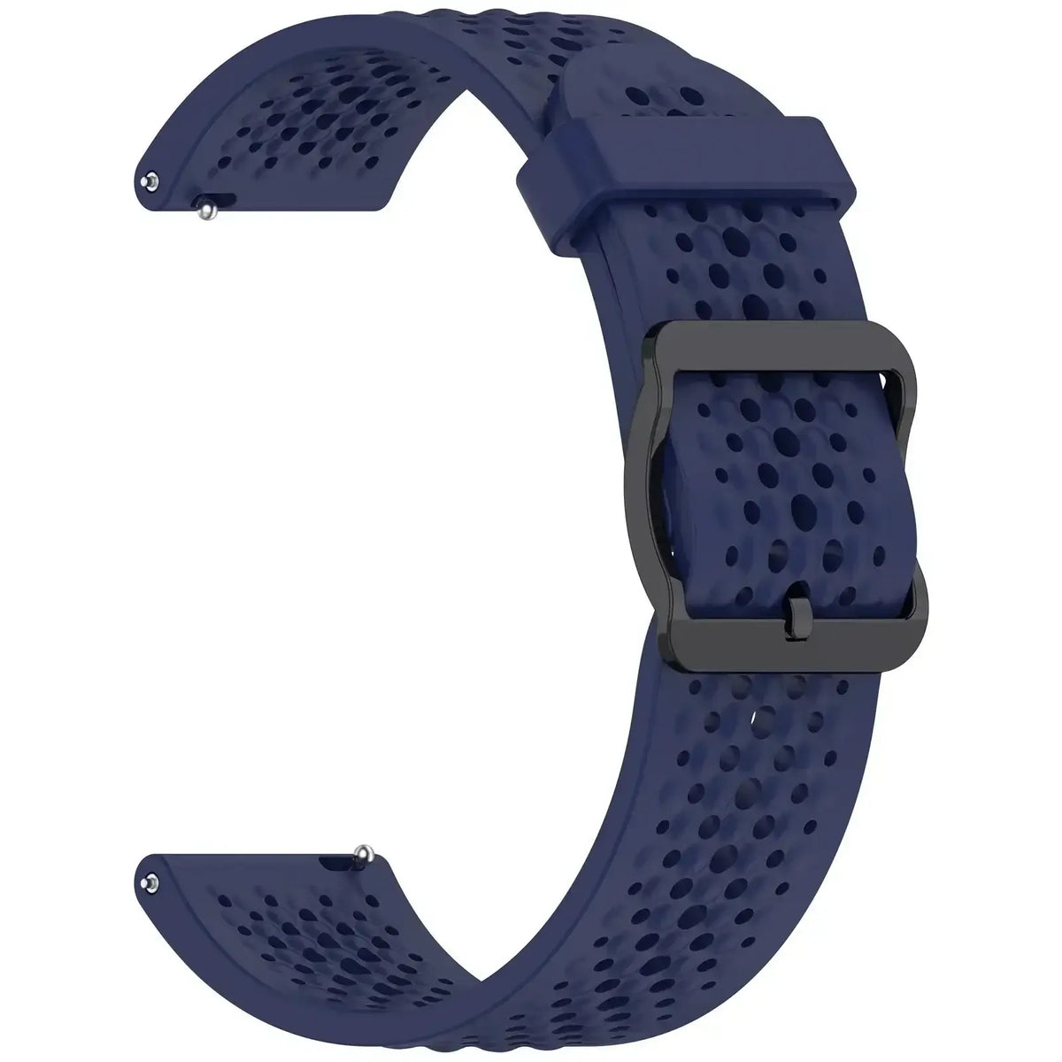 Perforated Silicone Buckle Band for Amazfit – Navy Blue