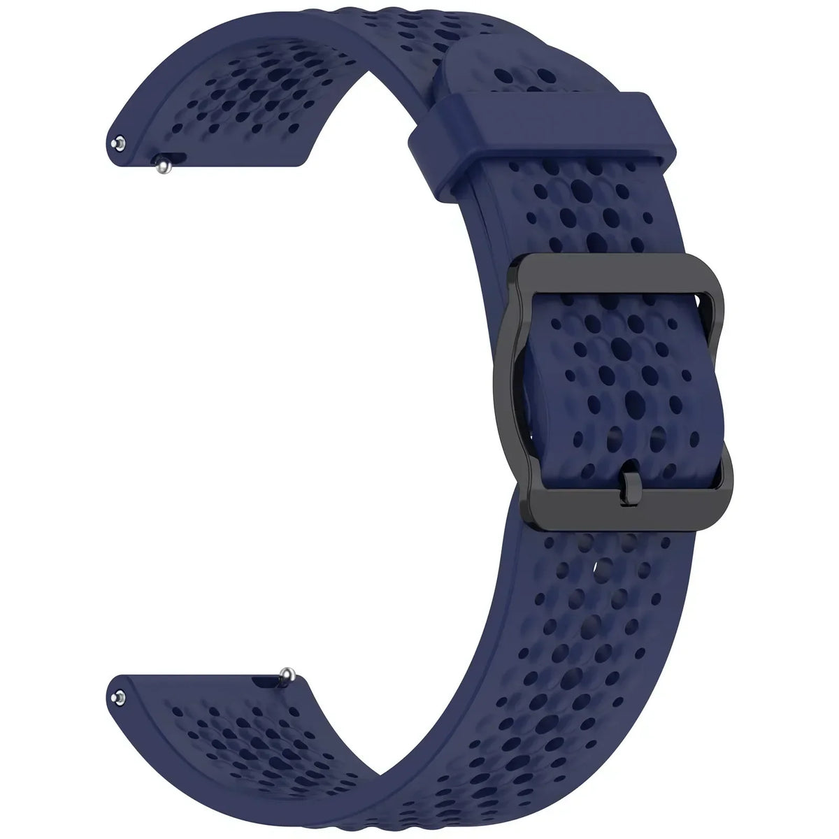 Perforated Silicone Buckle Band for Motorola Moto — Navy Blue