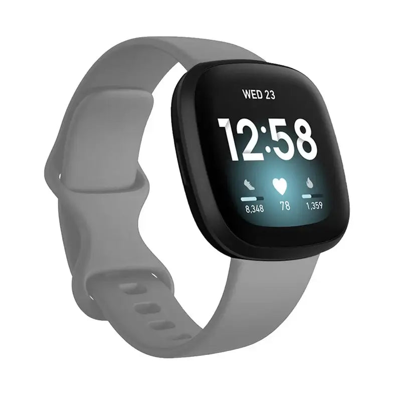 Fitbit Versa & Sense Silicone Double-Loop Band - Gray