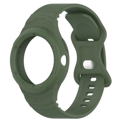 Dark Green Google Pixel Watch 3, 2 and 1 41mm Silicone Band with Built-In Case
