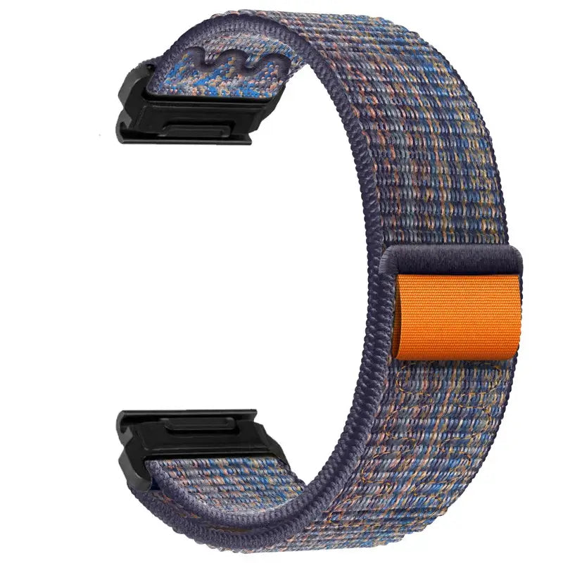 Garmin QuickFit Nylon Hook-and-Loop Band in Blue / Orange
