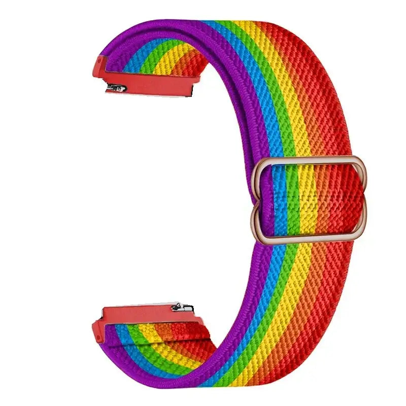 Amazfit Nylon Loop Band with Adjustable Slider — Rainbow Stripes
