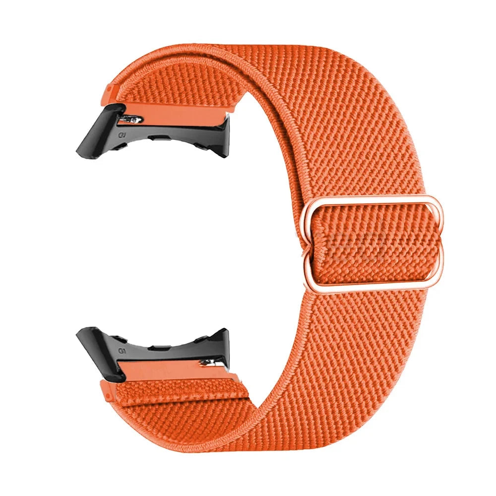 Orange Google Pixel Watch 5, 4 and 3 41mm Elastic Nylon Band, 31 Patterns