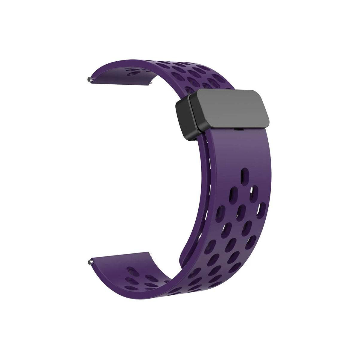 Motorola Moto Perforated Silicone Band with Magnetic Clasp — Deep Purple / Black Clasp