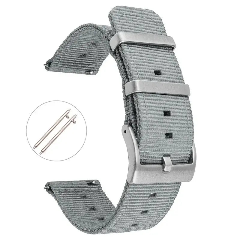 Samsung Galaxy Watch Woven Nylon Buckle Band in Gray