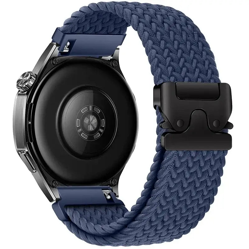 Braided Nylon Clasp Band for Amazfit – Navy Blue Braided