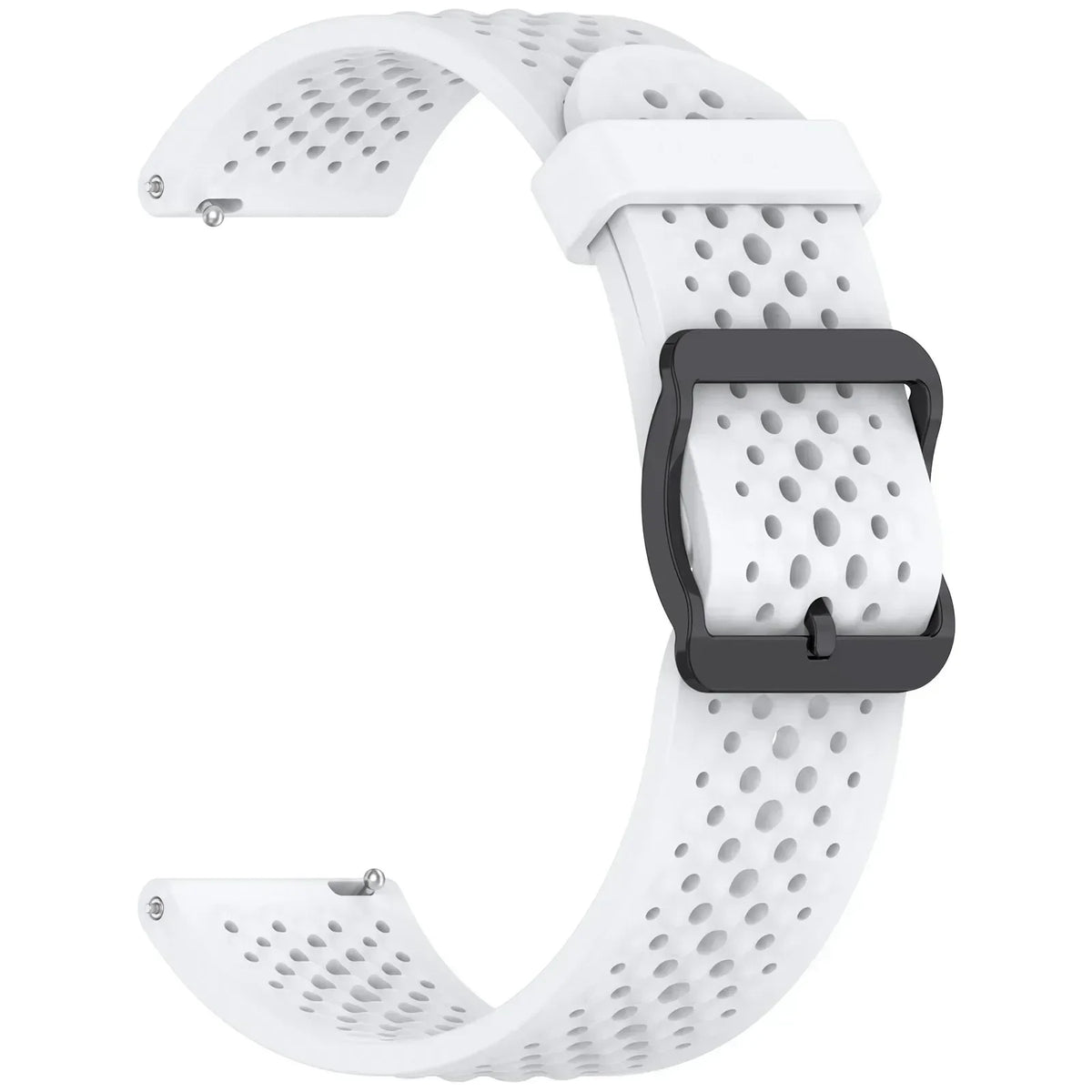 Perforated Silicone Buckle Band for Polar – White