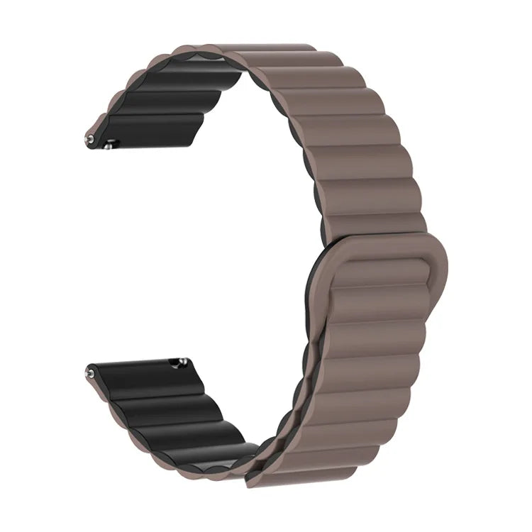 Motorola Moto Ribbed Magnetic Silicone Loop Band — Cocoa / Black