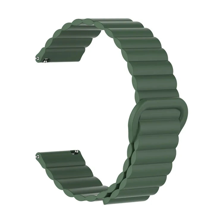 Polar Ribbed Magnetic Silicone Loop Band – Army Green