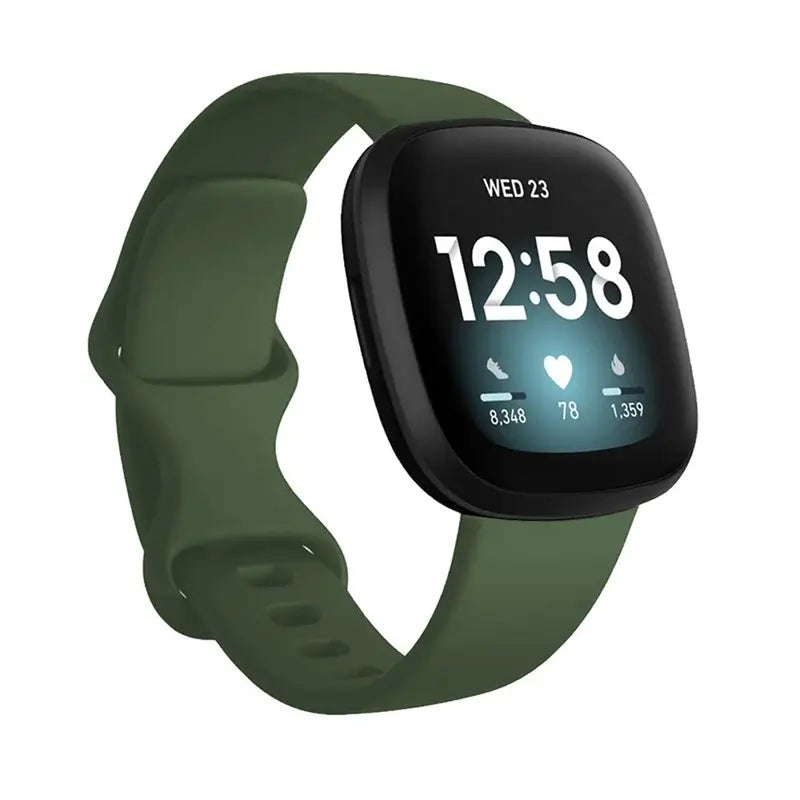 Fitbit Versa & Sense Silicone Double-Loop Band - Army Green
