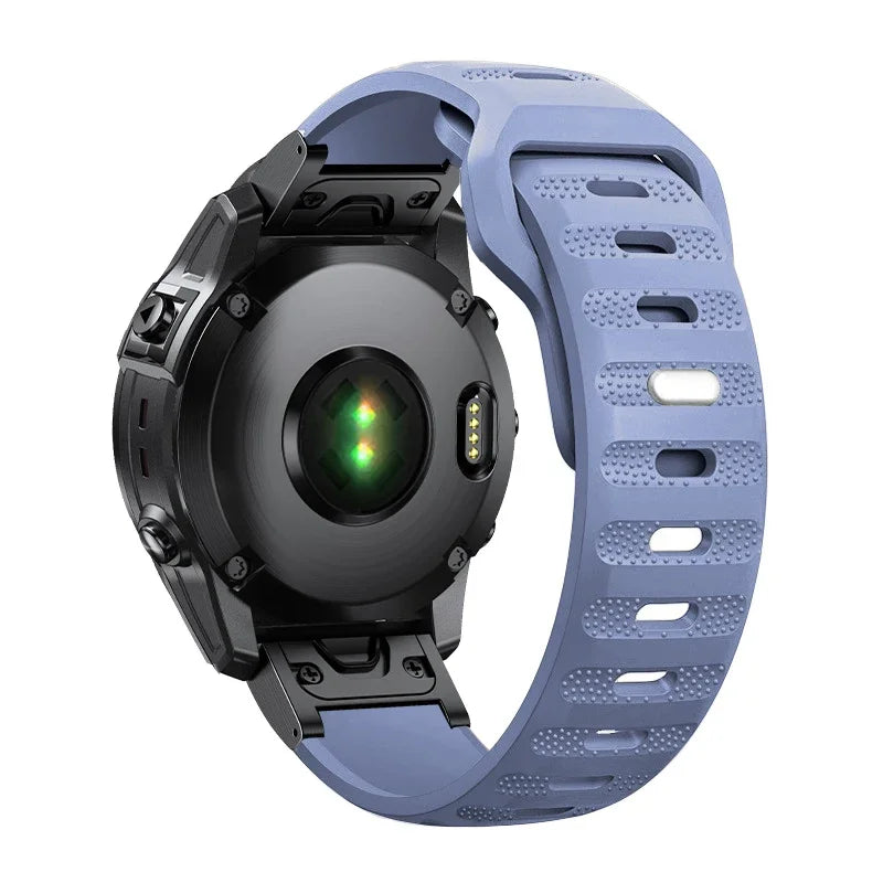 Light Blue Garmin QuickFit 22/26mm Lightweight Soft Silicone Band