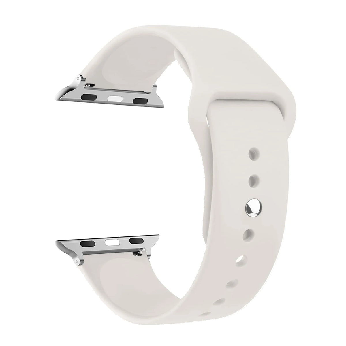 Classic Pin-and-Tuck Silicone Apple Watch Band in Ivory