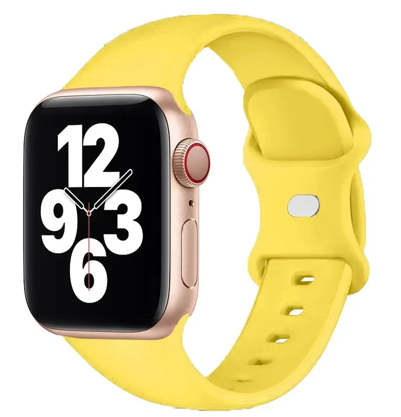 Lemon Yellow classic silicone Apple Watch sport band