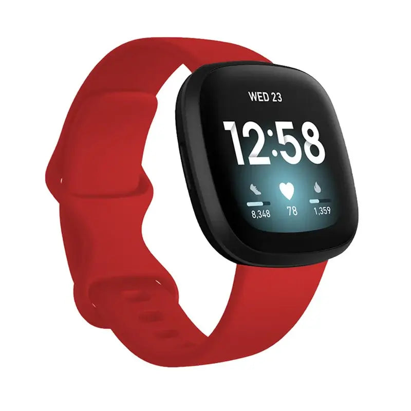 Fitbit Versa & Sense Silicone Double-Loop Band - Red