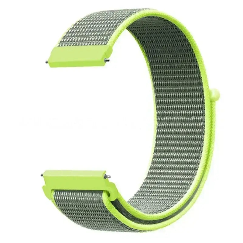 Amazfit Woven Nylon Hook-and-Loop Band — Olive / Lime Edge