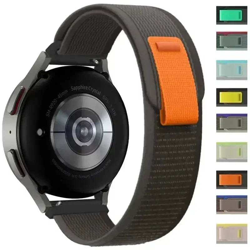 Motorola Moto Nylon Trail Loop Watch Band with Pull Tab — Loop band and color previews