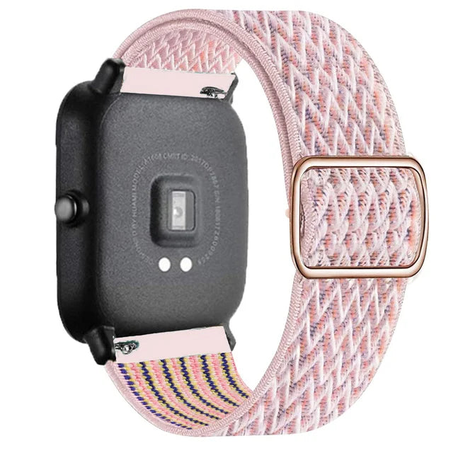 COROS Adjustable Elastic Fabric Watch Band - Pink Chevron