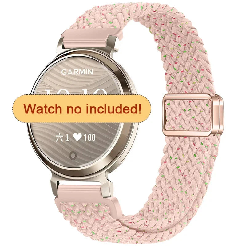Garmin Lily 2 Braided Nylon Magnetic Band in Pink