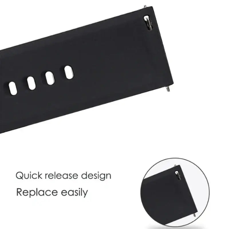 Amazfit Smooth Silicone Watch Band with Pin Buckle - Quick-release spring bar detail