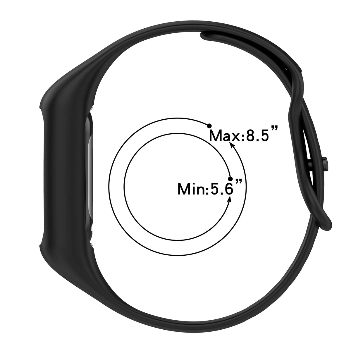 Fitbit Charge 5 and 6 Silicone Sport Band with Built-In Case — product view